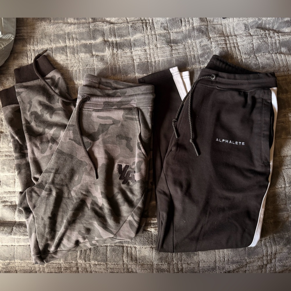 Alphalete and youngLA Black Joggers